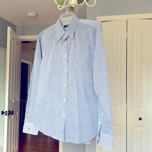 Ralph Lauren blue and white striped shirt like new